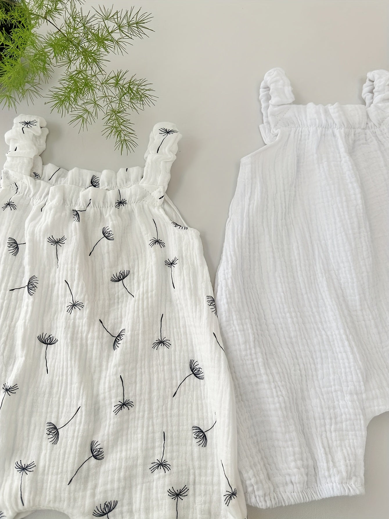 2pcs Baby Girl Cotton Summer Overalls Set - Lucy&Luna