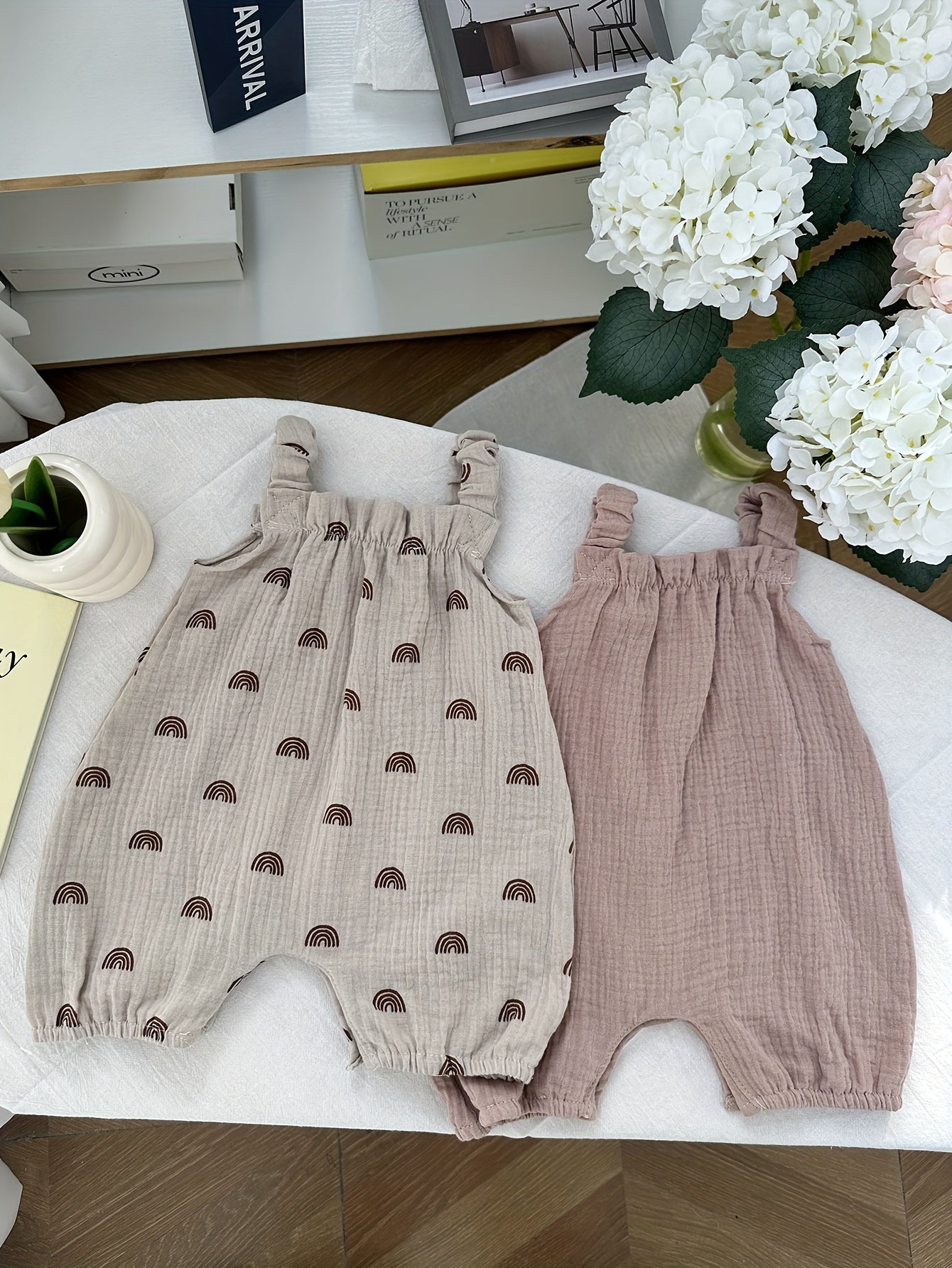 2pcs Baby Girl Cotton Summer Overalls Set - Lucy&Luna