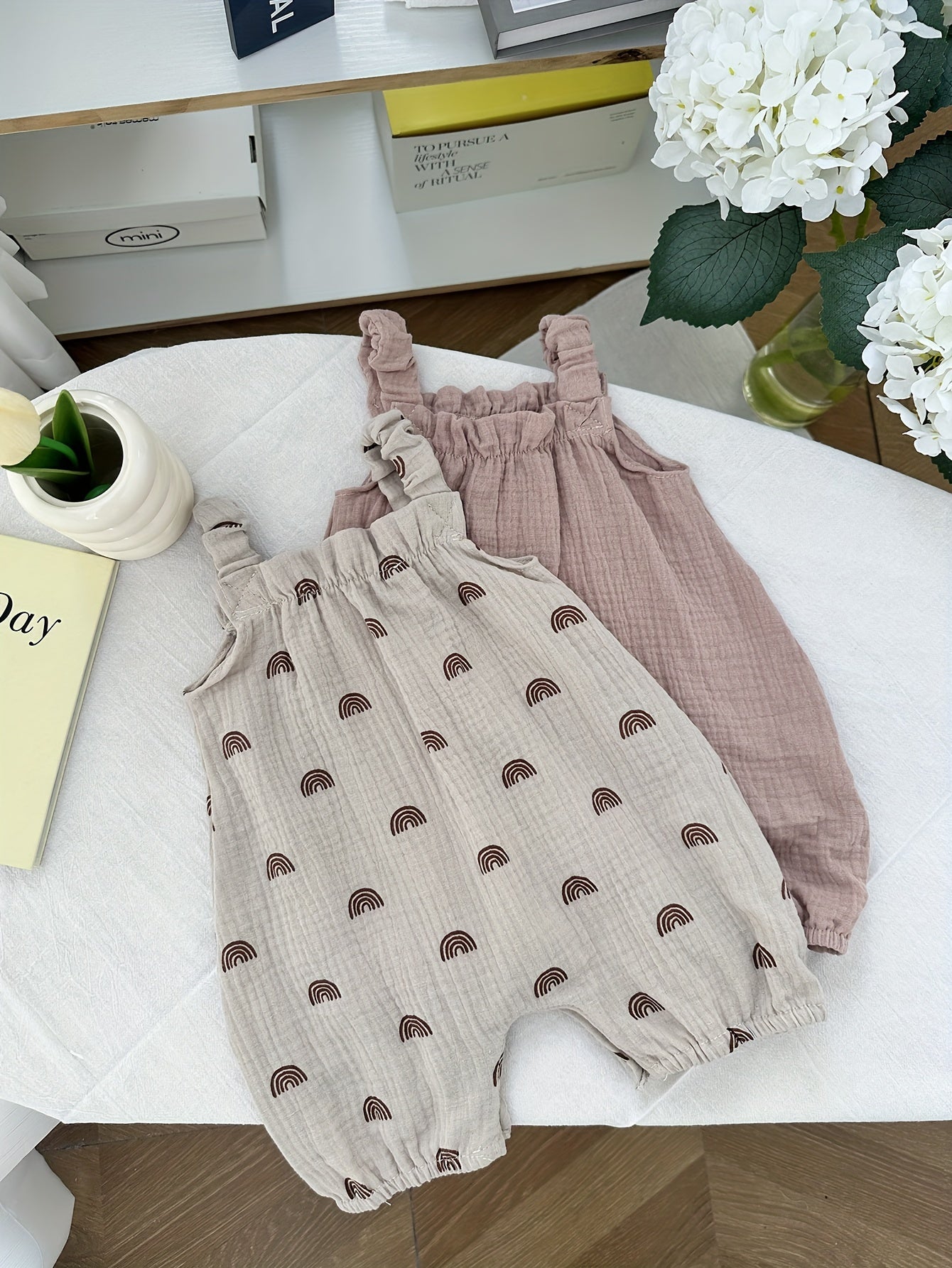 2pcs Baby Girl Cotton Summer Overalls Set - Lucy&Luna
