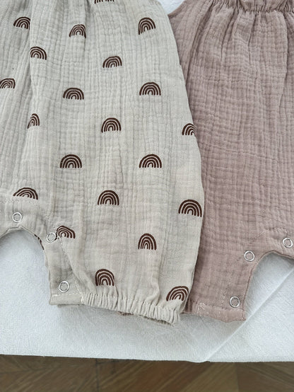 2pcs Baby Girl Cotton Summer Overalls Set - Lucy&Luna