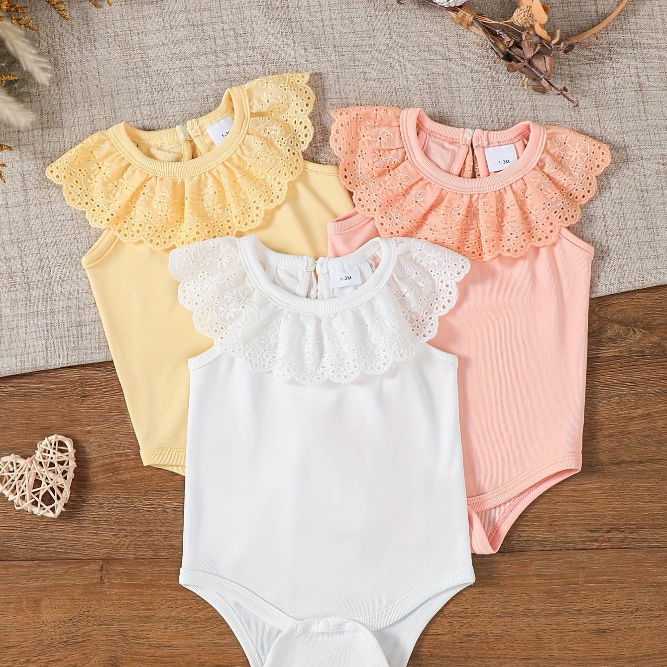 3 - Piece Girls' Casual Bodysuit Set - Lucy&Luna