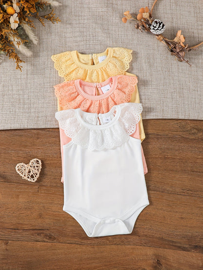 3 - Piece Girls' Casual Bodysuit Set - Lucy&Luna