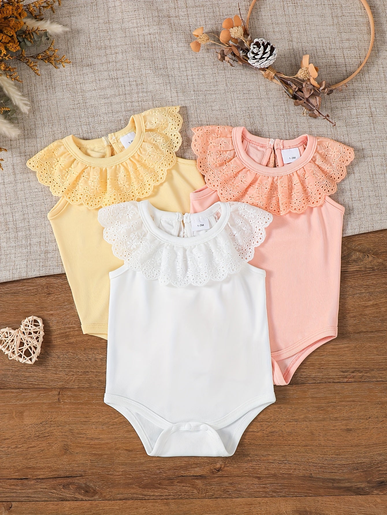 3 - Piece Girls' Casual Bodysuit Set - Lucy&Luna