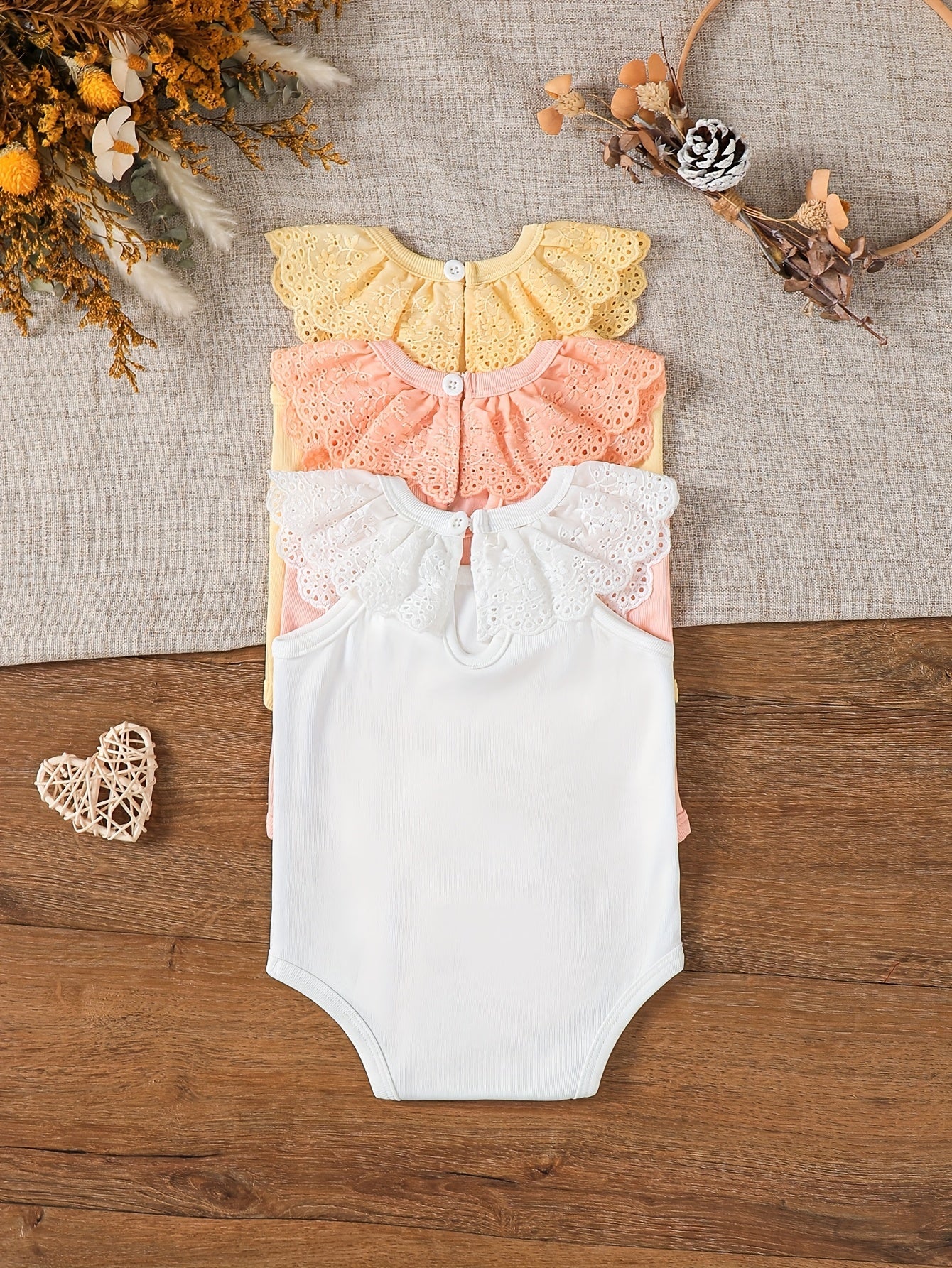 3 - Piece Girls' Casual Bodysuit Set - Lucy&Luna