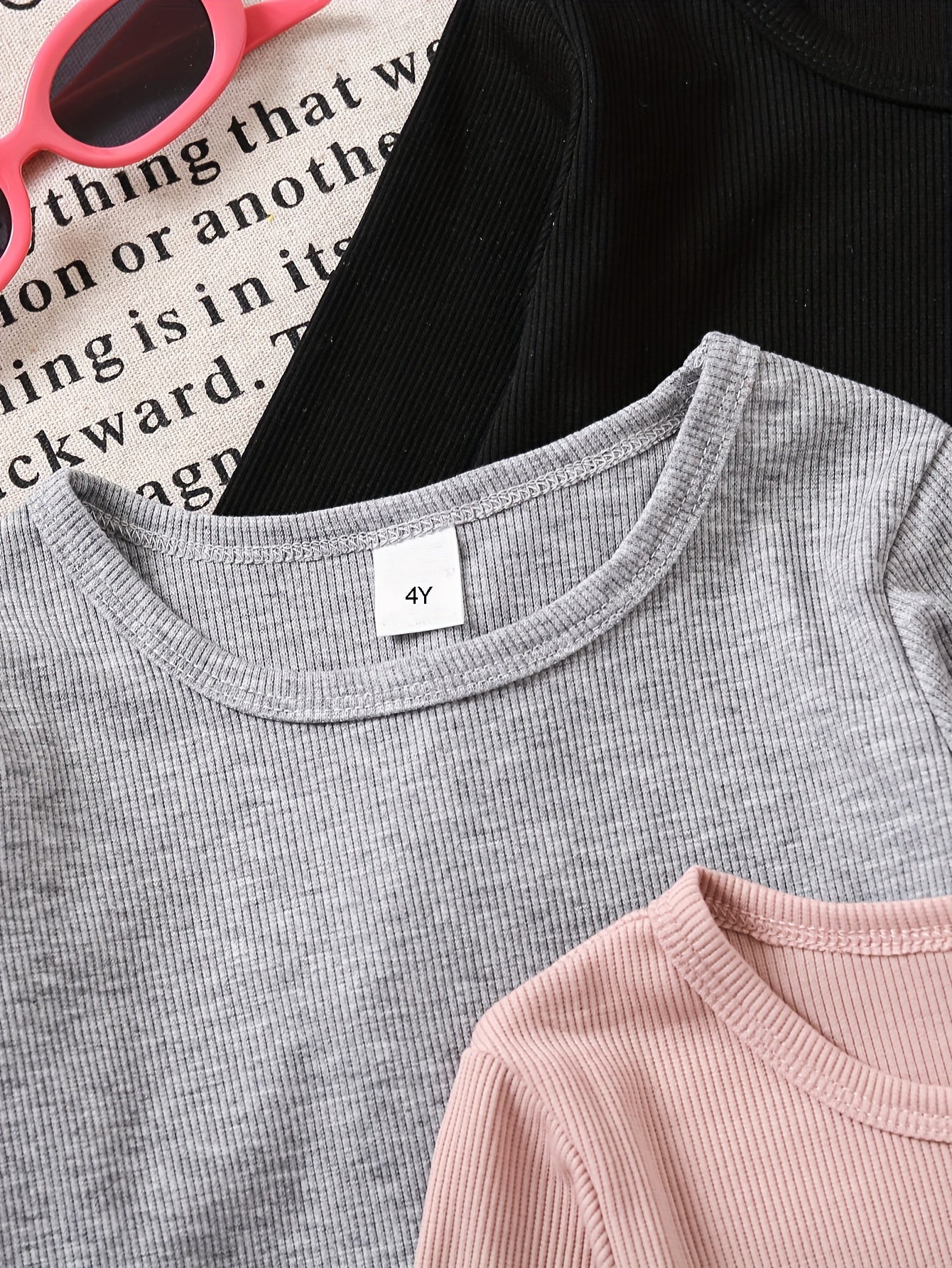 3pcs Set Of Fashionable Girls' And Children's Casual Long Sleeved T-shirt - Lucy&Luna