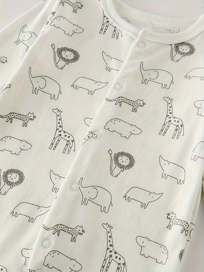 3pk Cute Animal Print Baby Bodysuits - Lucy&Luna