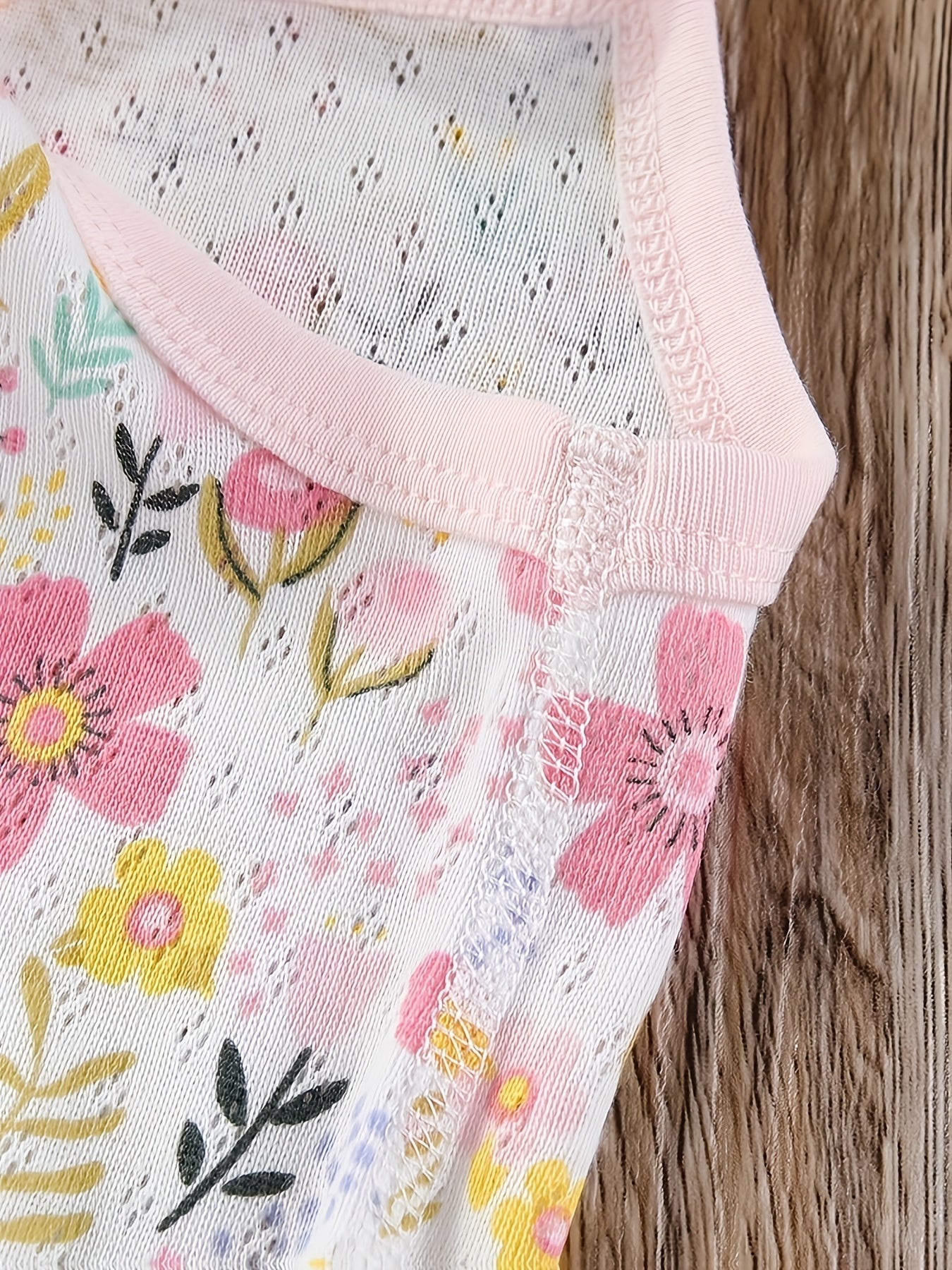 5 Pack Floral Baby Girls' Cotton Sleeveless Rompers - Lucy&Luna