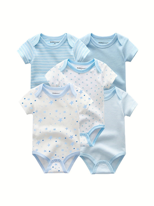 5 - Piece Cartoon Cotton Baby Bodysuits Set - Lucy&Luna
