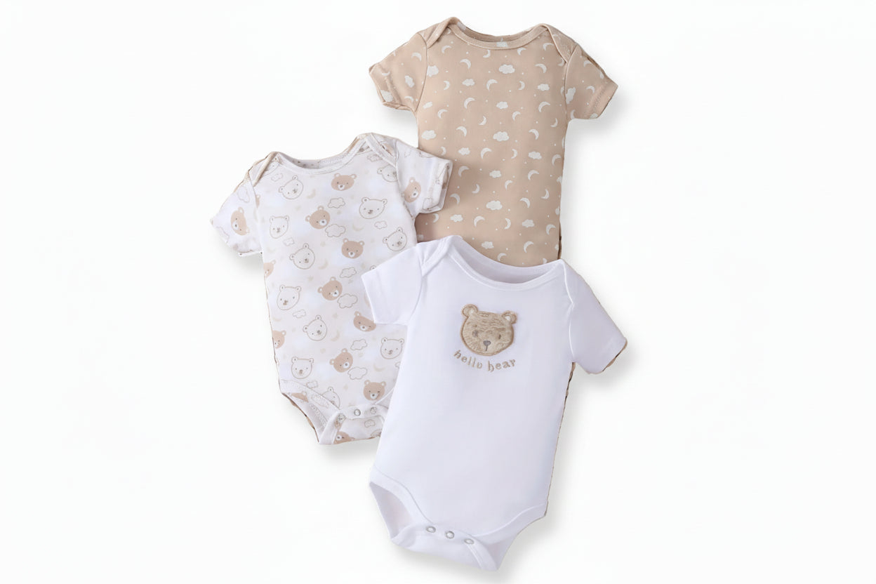 Adorable Baby Bear Romper Set - 3 Pieces - Lucy&Luna
