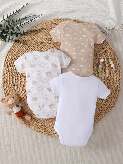 Adorable Baby Bear Romper Set - 3 Pieces - Lucy&Luna
