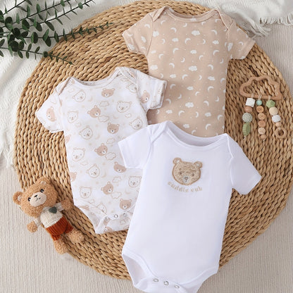 Adorable Baby Bear Romper Set - 3 Pieces - Lucy&Luna