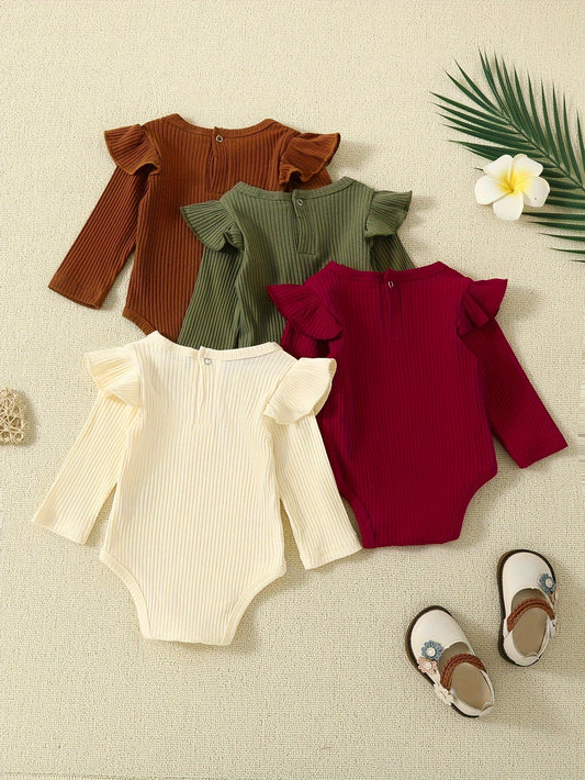 Adorable Baby Girl Flying Sleeve Cotton Shirt Set - Lucy&Luna