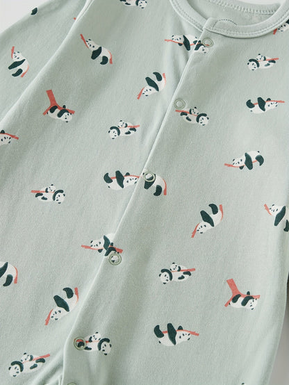 Baby Boy 3 - Pack Green Sleeve Cotton Bodysuits - Lucy&Luna