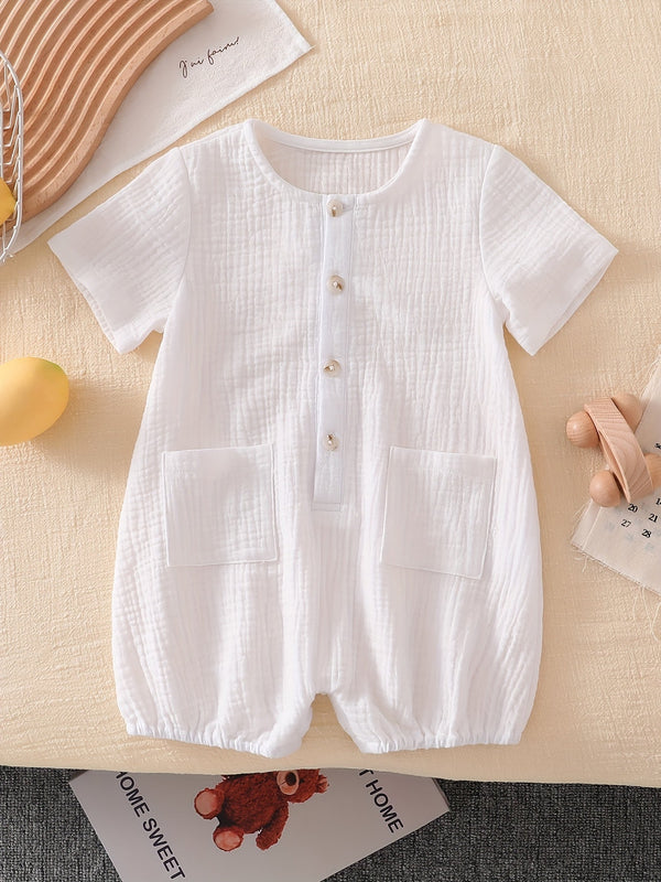 Baby Cotton Short Sleeve Romper for Summer - Lucy&Luna