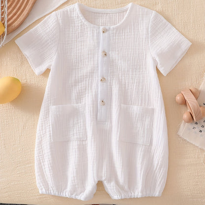 Baby Cotton Short Sleeve Romper for Summer - Lucy&Luna