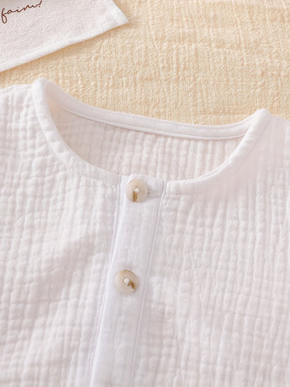 Baby Cotton Short Sleeve Romper for Summer - Lucy&Luna