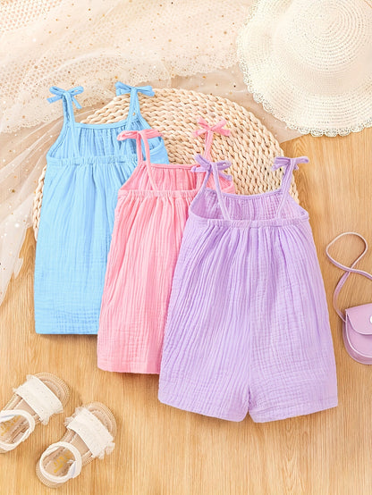 Baby Girls' Summer Romper Set - 3 Pieces - Lucy&Luna