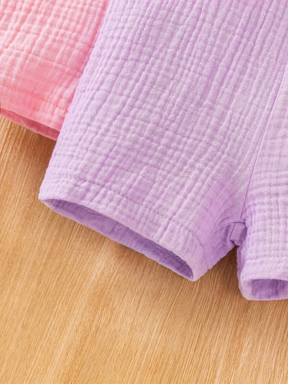 Baby Girls' Summer Romper Set - 3 Pieces - Lucy&Luna