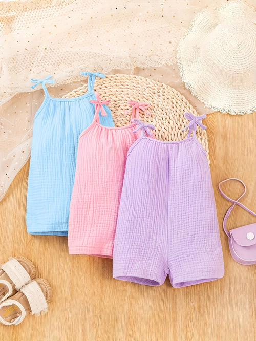 Baby Girls' Summer Romper Set - 3 Pieces - Lucy&Luna
