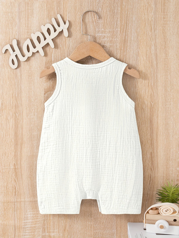 Breathable Cotton Sleeveless Kids Romper - Lucy&Luna