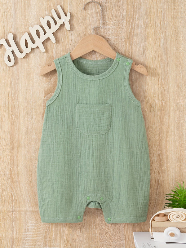 Breathable Cotton Sleeveless Kids Romper - Lucy&Luna