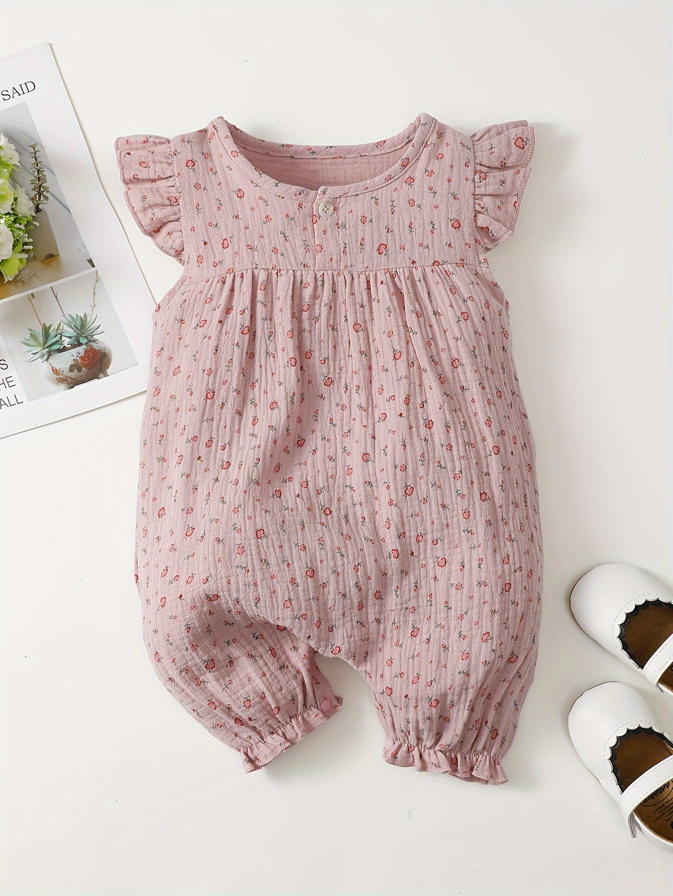 Charming Floral Girls' Summer Romper - Lucy&Luna