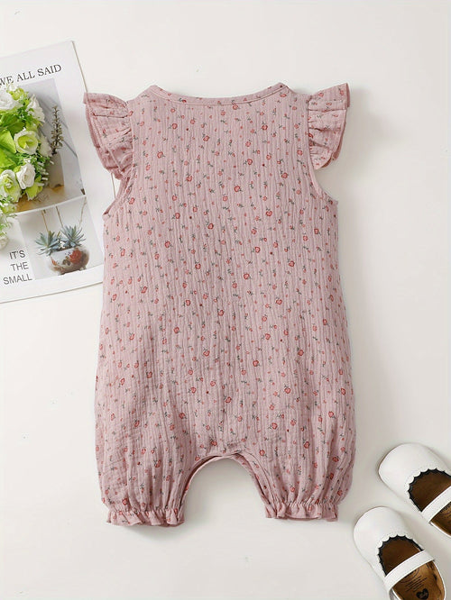 Charming Floral Girls' Summer Romper - Lucy&Luna