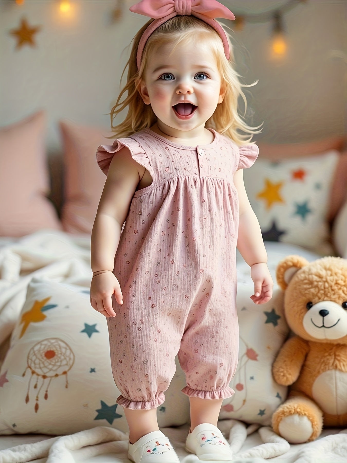 Charming Floral Girls' Summer Romper - Lucy&Luna