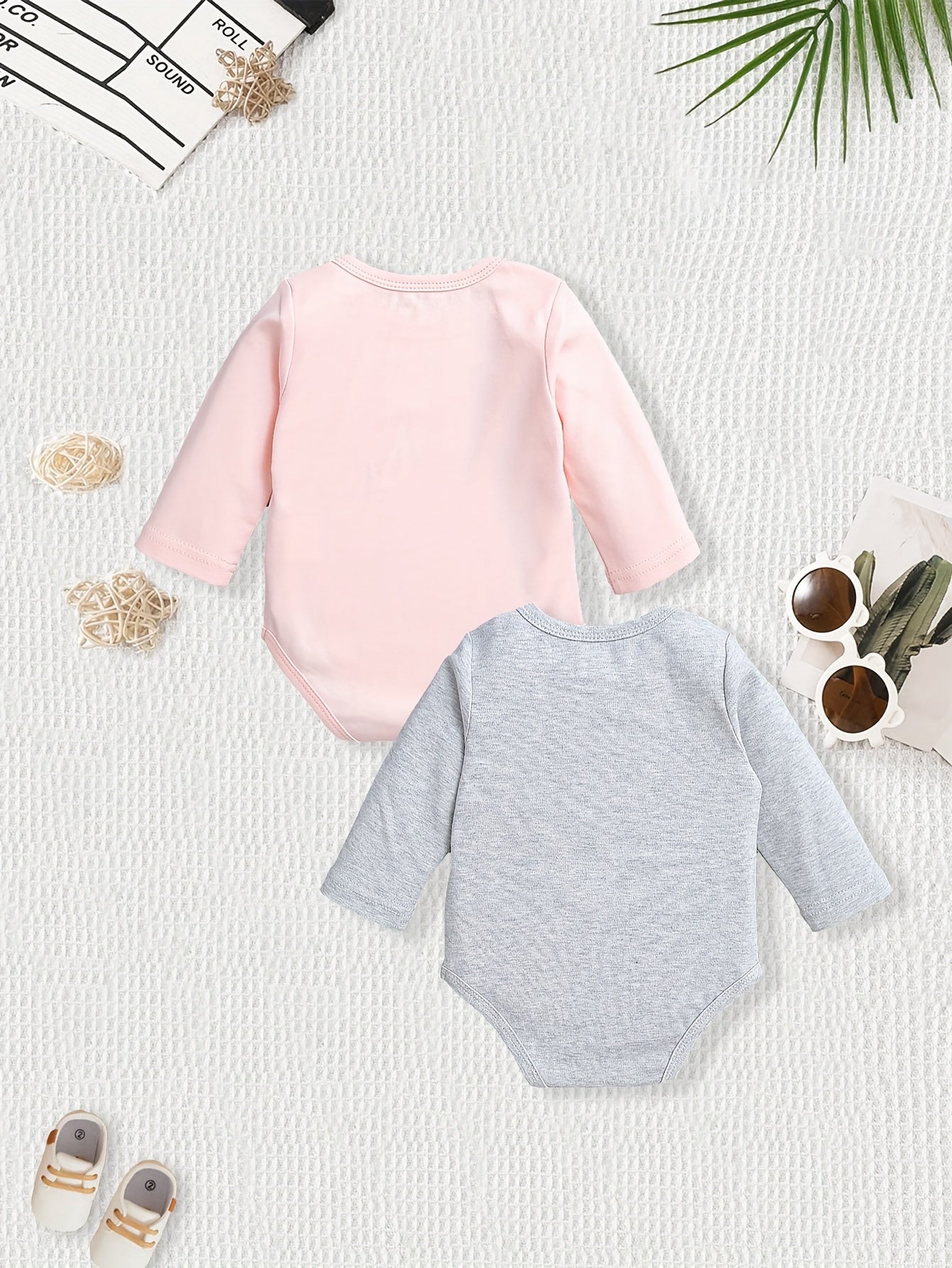 Cotton Cartoon Onesies for Baby Girls - 2 - Pack - Lucy&Luna