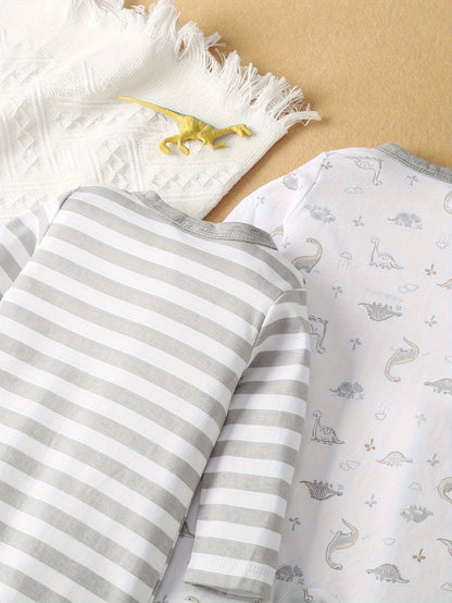 Cotton Dinosaur Print Baby Boys' Outfit Set - Lucy&Luna