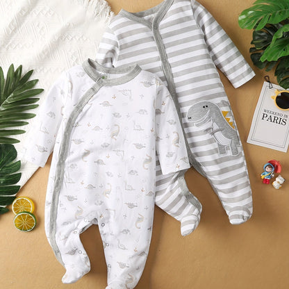 Cotton Dinosaur Print Baby Boys' Outfit Set - Lucy&Luna