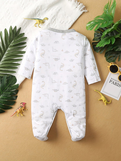 Cotton Dinosaur Print Baby Boys' Outfit Set - Lucy&Luna