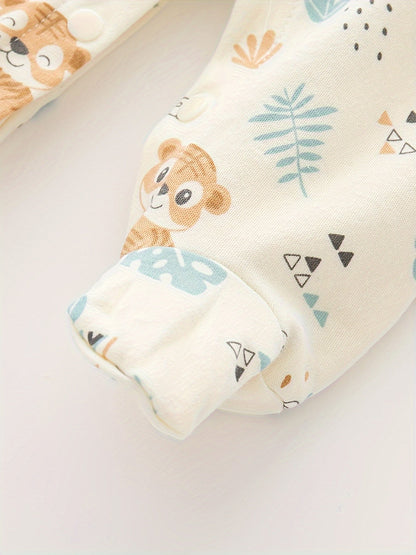 Cozy Animal Print Newborn Onesie - Cute & Comfy - Lucy&Luna