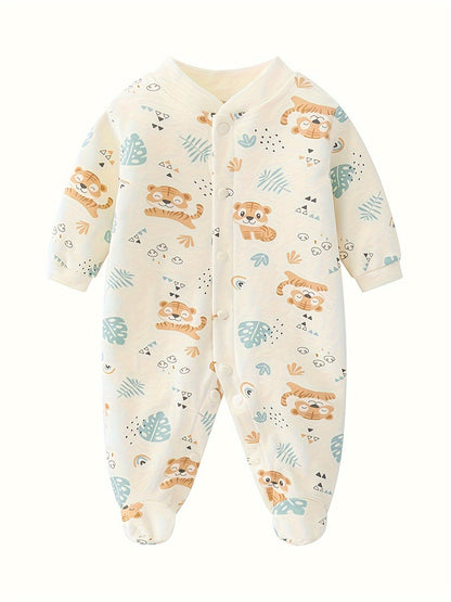Cozy Animal Print Newborn Onesie - Cute & Comfy - Lucy&Luna