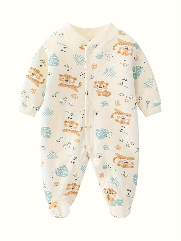Cozy Animal Print Newborn Onesie - Cute & Comfy - Lucy&Luna