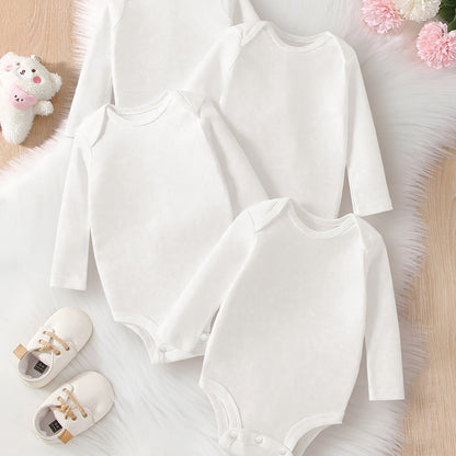 Cozy White Baby Girl Onesie - Autumn Comfort - Lucy&Luna