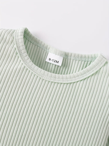 Cute Baby Girls Ruffle Rompers 4pcs Set - Lucy&Luna