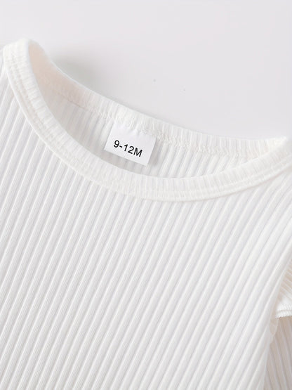 Cute Baby Girls Ruffle Rompers 4pcs Set - Lucy&Luna