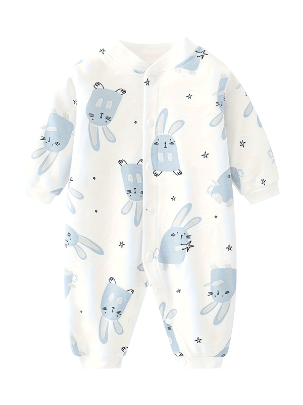 Cute Bunny Print Cotton Baby Bodysuit - Lucy&Luna