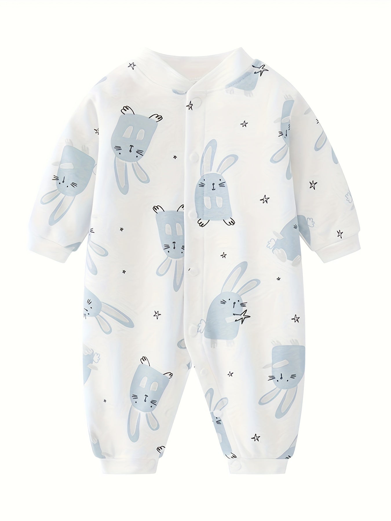 Cute Bunny Print Cotton Baby Bodysuit - Lucy&Luna