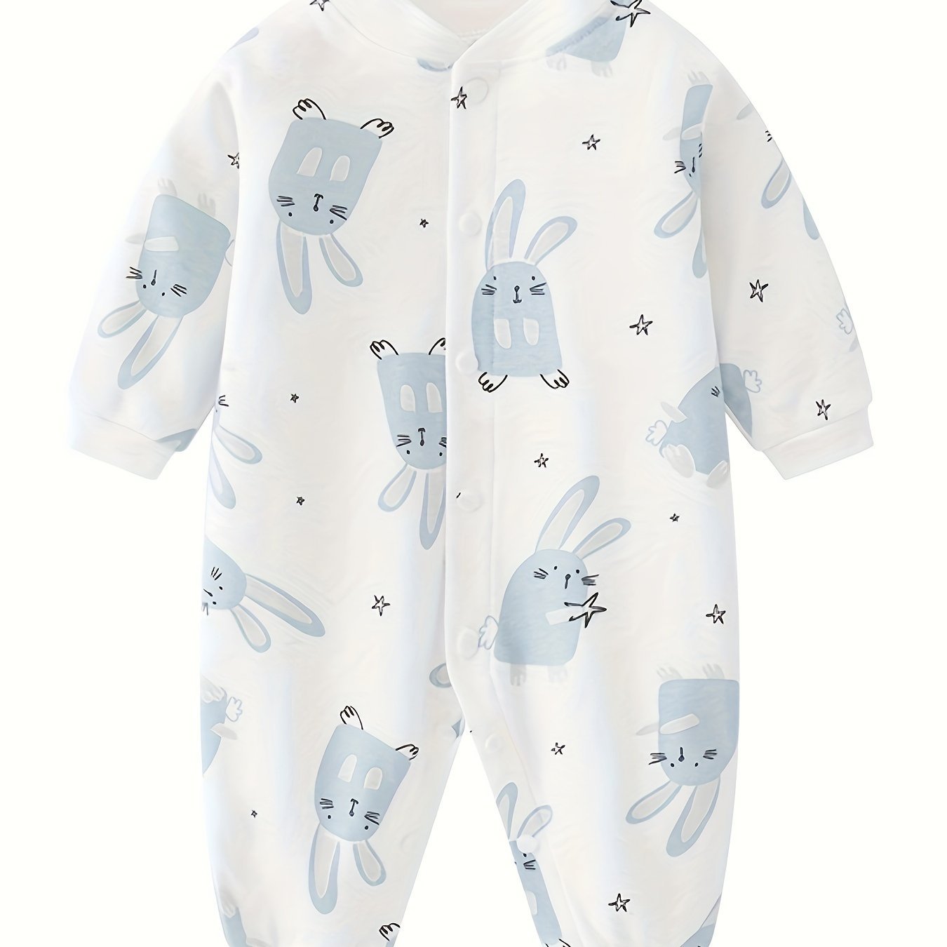 Cute Bunny Print Cotton Baby Bodysuit - Lucy&Luna