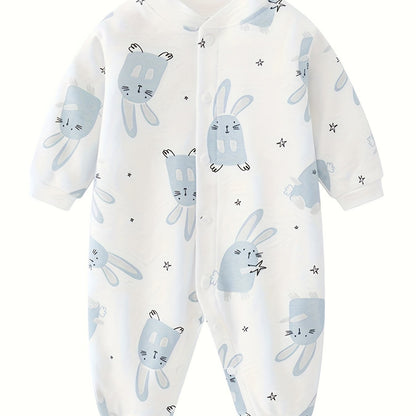 Cute Bunny Print Cotton Baby Bodysuit - Lucy&Luna