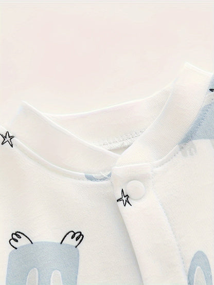 Cute Bunny Print Cotton Baby Bodysuit - Lucy&Luna