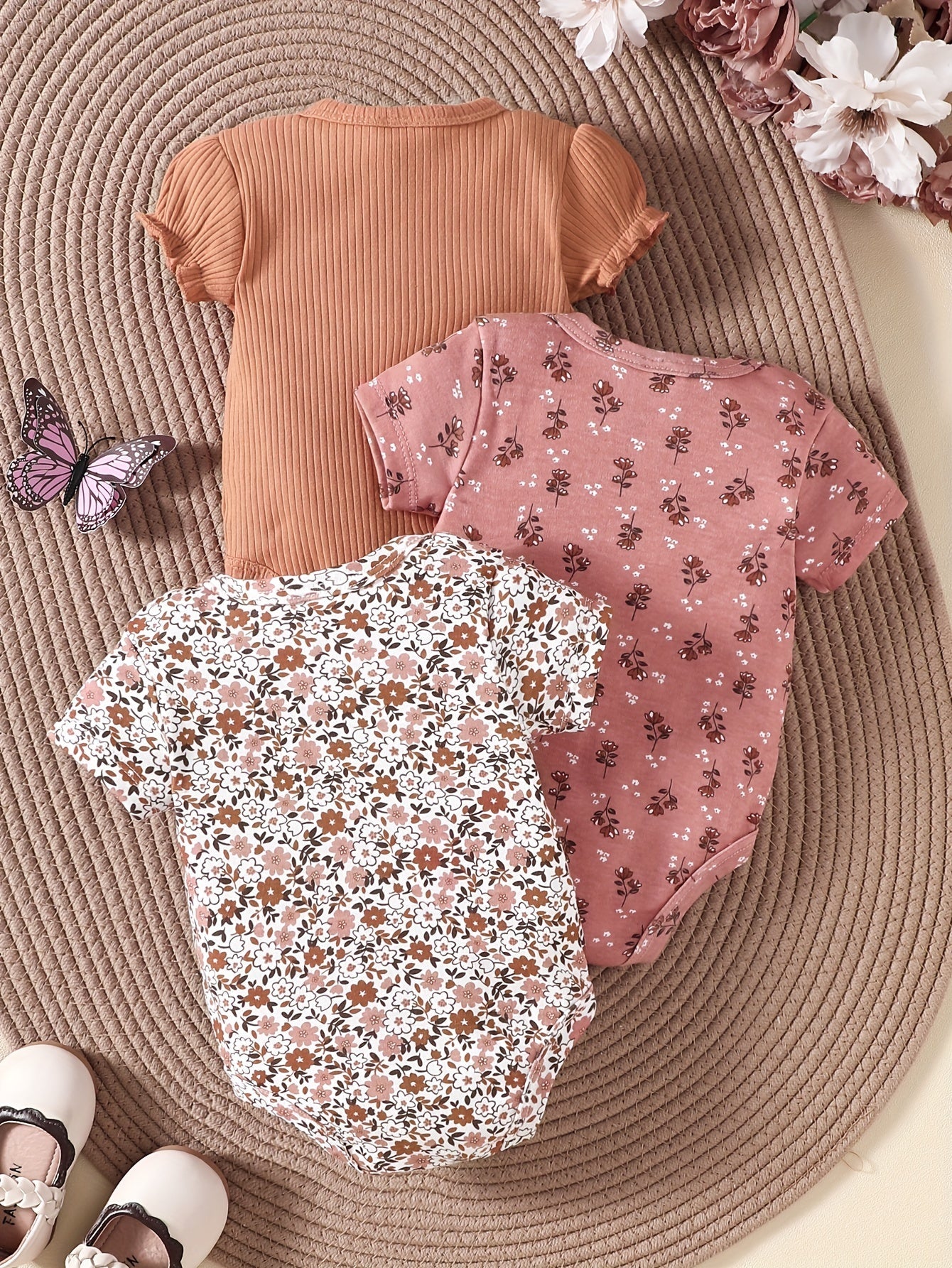 Cute Floral Baby Girl Jumpsuit Set - Lucy&Luna