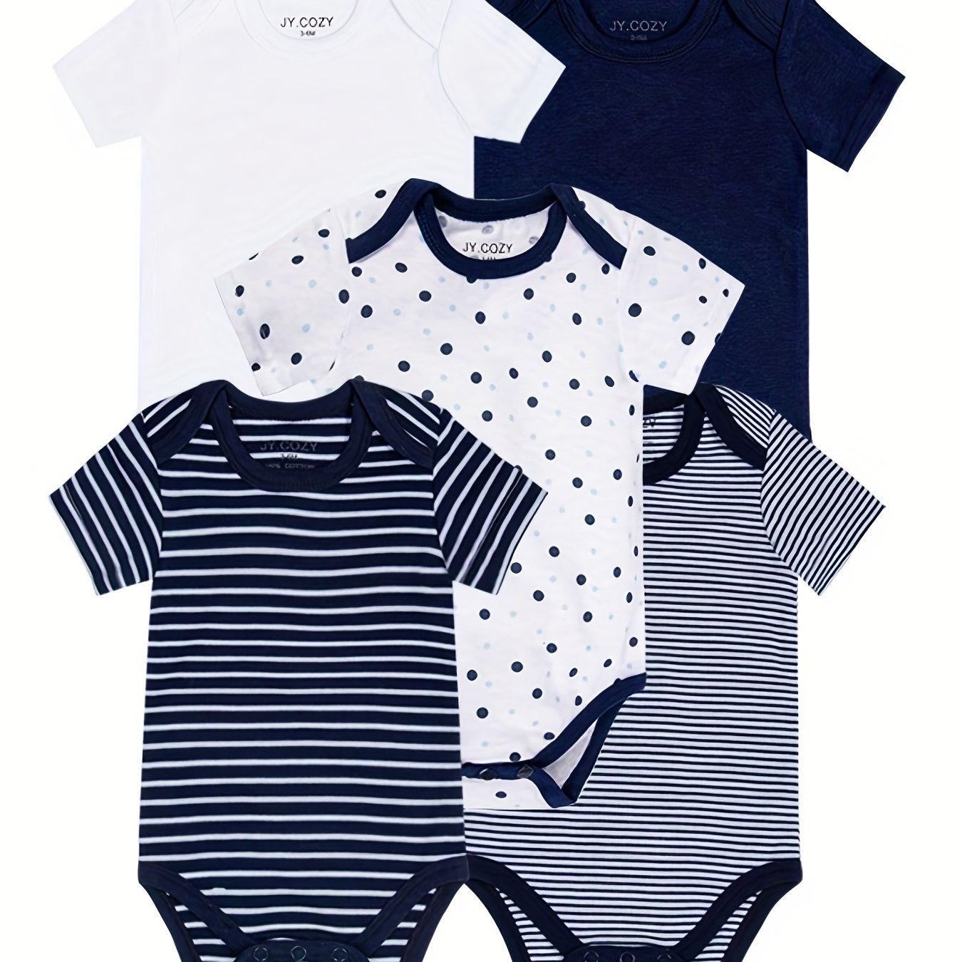 Cute Summer Striped Cotton Onesies for Boys - Lucy&Luna