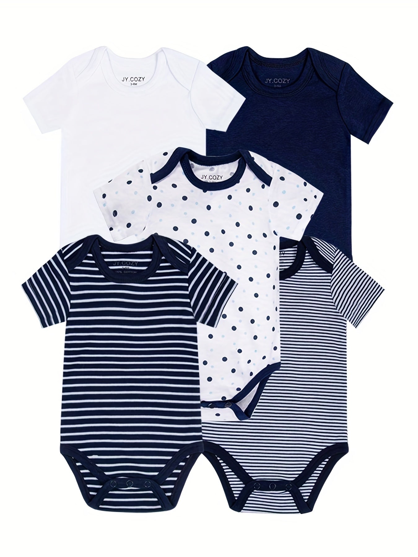 Cute Summer Striped Cotton Onesies for Boys - Lucy&Luna