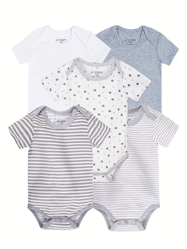 Cute Summer Striped Cotton Onesies for Boys - Lucy&Luna