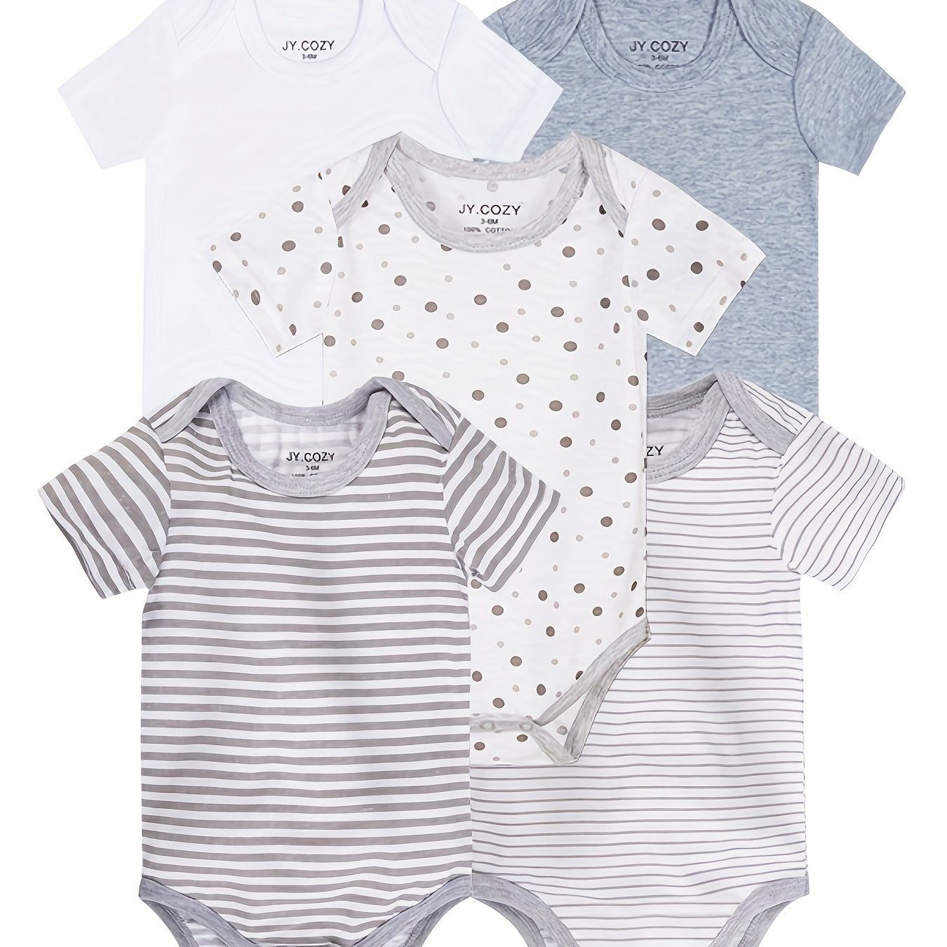 Cute Summer Striped Cotton Onesies for Boys - Lucy&Luna