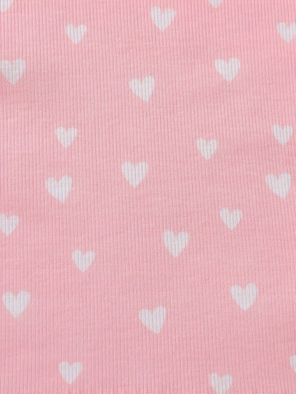 Girls' Clothing, Perfect for Back - to - school Season Gifts. Includes A Set Of 5 Long - sleeved Round - neck T-shirts with Cute Flower And Heart Prints, Ideal for Spring And Summer. Suitable for Holidays And School Wear. - Lucy&Luna