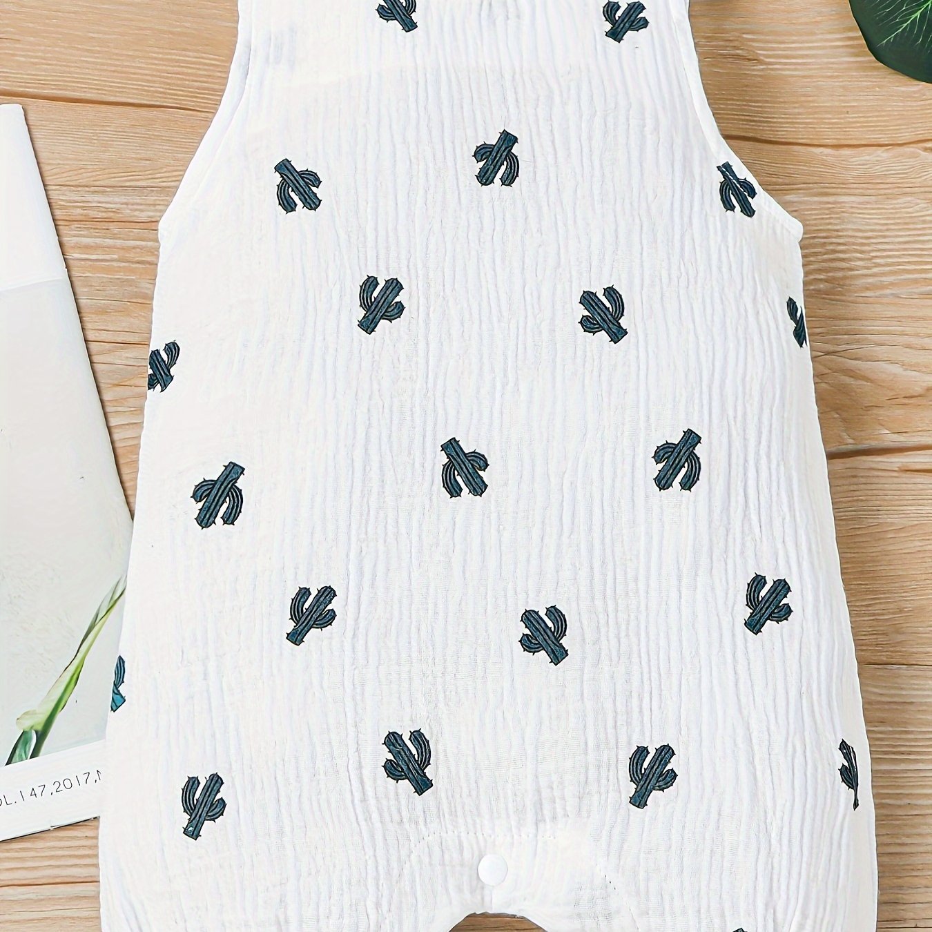 Infant Cotton Cactus Print Sleeveless Bodysuit - Lucy&Luna